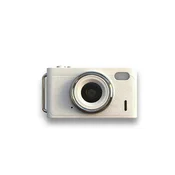 INF Retro mini digitalni fotoaparat z zaslonom na preklop – 180° zaslon za selfije, 1080P AVI, EIS, podpora MicroSD do 512 GB Bela, (5000282795)