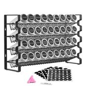 VEVOR Organizator začimb 4 nivoji z 36 praznimi kozarci za začimbe, 463x118x282 mm, za shranjevanje