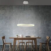 Paul Neuhaus LED viseča svetilka Titus, O 60 cm, bela, z možnostjo zatemnitve - Dnevna soba/jedilnica - Sodobni - Kovina