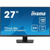 IIYAMA XU2794QSU-B6 27inch ETE VA 2560x1440 100Hz 250cd/m2 1ms MPRT HDMI DP USB-HUB 2x3.0 Speakers