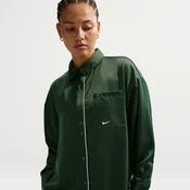 Nike Womens Oversized Satin Long-Sleeve Top