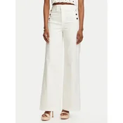 Rinascimento Jeans hlače CFC0127565003 Bela Wide Leg