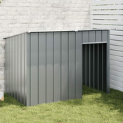 Kucica za pse s krovom antracit 153x91x110 cm pocincani celik