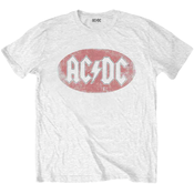 AC/DC Majica Oval Logo Vintage Unisex White XL