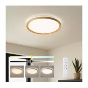 Brilagi-LED plafonsko svetlo RIVO LED/72W/230V 3000–6000K, dekor drveta, fi 50 cm, prigušiva funkcija, daljinski upravljac