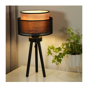 Duolla - Stolna lampa WOOD BOHO 1xE27/15W/230V crna/bež