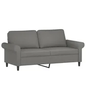 Vidaxl Dvosed temno siv 140 cm blago