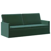 vidaXL 3-sedna sofa Temno zelena 190 x 81 x 82 cm Žamet