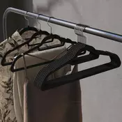 Songmics Obešalniki za oblačila 50 kosov 415x215 cm črni