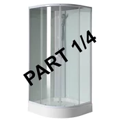 AIGO tuš pladenj 900x900 mm, pribor, sifon, držalo za tuš in tuš, sestavni del 1/4 - Aqualine - 24 - 14