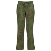 Desigual  Hlače s 5 žepi PANT_MICKEY CAMO FLOWERS  Kaki