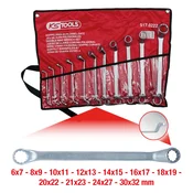 Classic komplet dvojnih odprtih očesnih ključev. kolenast . 11-delni 6-32mm 517.0222 ks tools