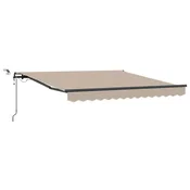 Vidaxl Tkanina za senčnik Bež 300 x 250 cm Poliester