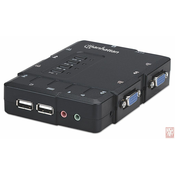 Intellinet KVM 4 portni compact switch USB sa kablovima