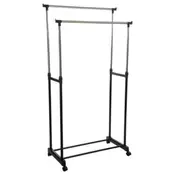 FIVE VJEŠALICA ZA ODJEĆU POMIČNA DUPLA IKARE 80X42X170CM POLIPROPILEN INOX CRNA