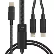 LINQ LinQ, USB kabel Za strele in USBC 1,2 m, Črna, (5000220217)