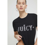 Majica kratkih rukava Juicy Couture za žene, boja: crna