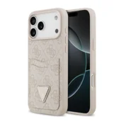 Maska Guess 4G Double Card Triangle za iPhone 17 Pro pink