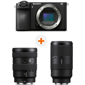 Fotoaparat Sony - Alpha A6700, Black + Objektiv Sony - E, 16-55mm, f/2.8 G + Objektiv Sony - E, 70-350mm, f/4.5-6.3 G OSS