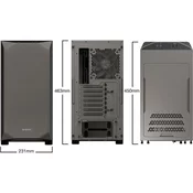 BE QUIET! Kucište Midi PURE BASE 500 mettalic grey Window