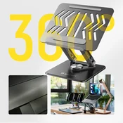 Wozinsky WRS-CPY84SB Aluminijasto stojalo za prenosnik/tablico 360 (do 17.3) + stojalo za telefon - črno