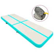 shumee vidaXL Gimnastična podloga s tlačilko, 500x100x20 cm, PVC, zelena