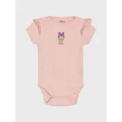 Sinsay - Pamucni bodi s kratkim rukavima Daisy - prljavo roze