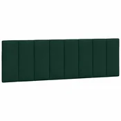 Vidaxl Blazina za vzglavje Hanko temno zelena 160 cm žamet