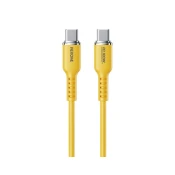 Kabl 3.1 USB tip C M/M 1.2m, za Superbrzo punjenje 100W/480Mbps, Silicon Soft, žuti WDC-11