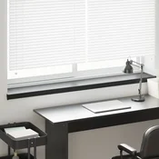 vidaXL Okenski nadstrešek Črna z lesnim vzorcem 120 x 20 x 4,5 cm PVC