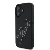 slomart Etui Karl Lagerfeld 3D Rubber Signature za iPhone 16 - črno