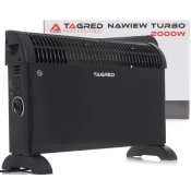 Električni konvektor z termostatom, TURBO ventilatorjem, močjo 2000 W, črn TA901B