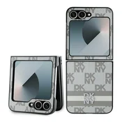 DKNY Ovitek DKNY za Samsung Galaxy Z Flip6 bež s karo vzorcem