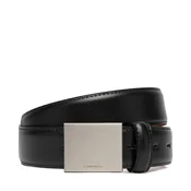 Calvin Klein Pas Logo Plaque Smooth 32Mm LV04D7030G Črna