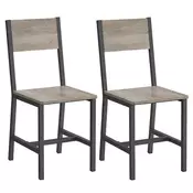 Songmics Set jedilnih stolov 36x466x871 cm kovina v barvi greige