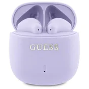 shumee Guess Printed Classic Logo - TWS Bluetooth slušalke + polnilni etui (vijolične)