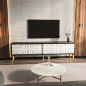 HANAH HOME TV polica Riso Black White