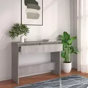 Konzolni stol boja betona 100 x 35 x 76,5 cm konstruirano drvo