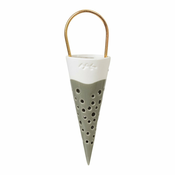 Zelena keramična viseča dekoracija Kähler Design Stožec, višina 14,5 cm