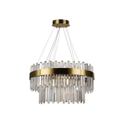 LED prigušiva kristalni luster na sajli LED/80W/230V + daljinski upravljac