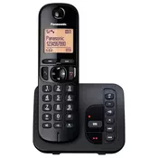 PANASONIC brezžični telefon KX-TGC220FXB, črn