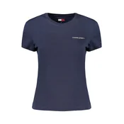 Tommy Jeans Majica Logo Slim  mornarska / bela