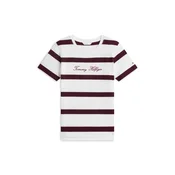 TOMMY HILFIGER Majica temno rdeča/bela