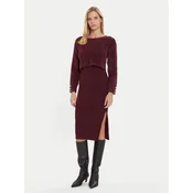 Morgan Pletena obleka 242-RMONA Bordo rdeča Slim Fit