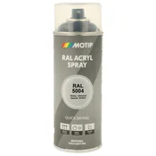 Industrijski akrilni lak sprej RAL HG 400ml Motip - RAL 5004 črno modra