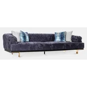 Casa Padrino luxury Chesterfield 3 seater sofa purple/black/gold 250 x 100 x H. 65 cm - Living room sofa - Hotel sofa - Living room furniture - Chesterfield furniture - Luxury furniture