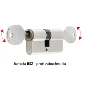 Vložek ES EURO secure BSZ s přestupkovým mechanismem. 40/50mm