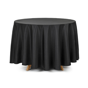 Okrogla črna mat preveza 230 cm – elegantna za veliko mizo