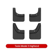 Podaljšane zavesice za Tesla Model 3 Highland (2023.10+) – zaščita bokov, blatnikov in laka – Konfiguracija: 4-delni set – osnovna zaščita