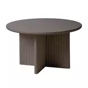 Sivorjava okrogla klubska mizica o 80 cm Palma – Unique Furniture